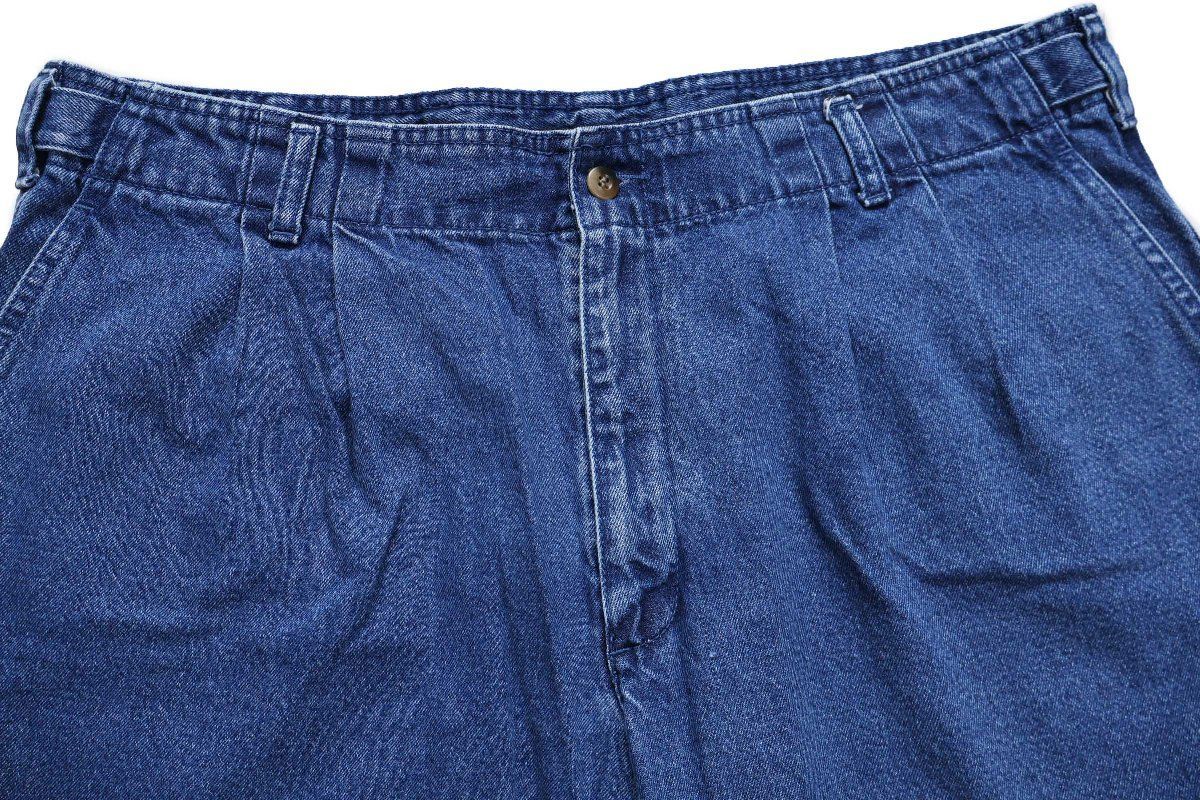 00s DOCKERSドッカーズ ツータック デニム ショートパンツ W38★Levi'sリーバイス ショーツ クラシック オールド ビッグサイズ