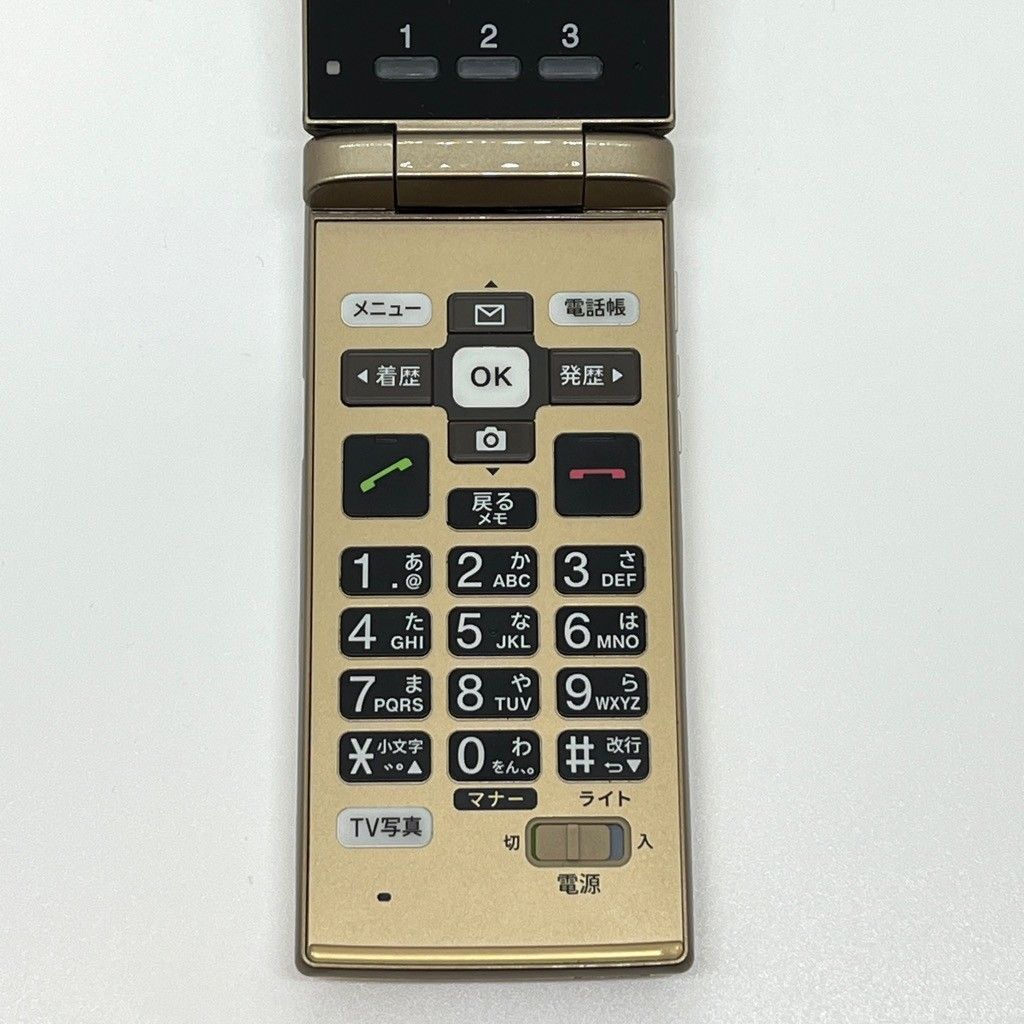 良品 かんたんケータイ KYF38 au SIM解除済 シャンパンゴールド - メルカリ