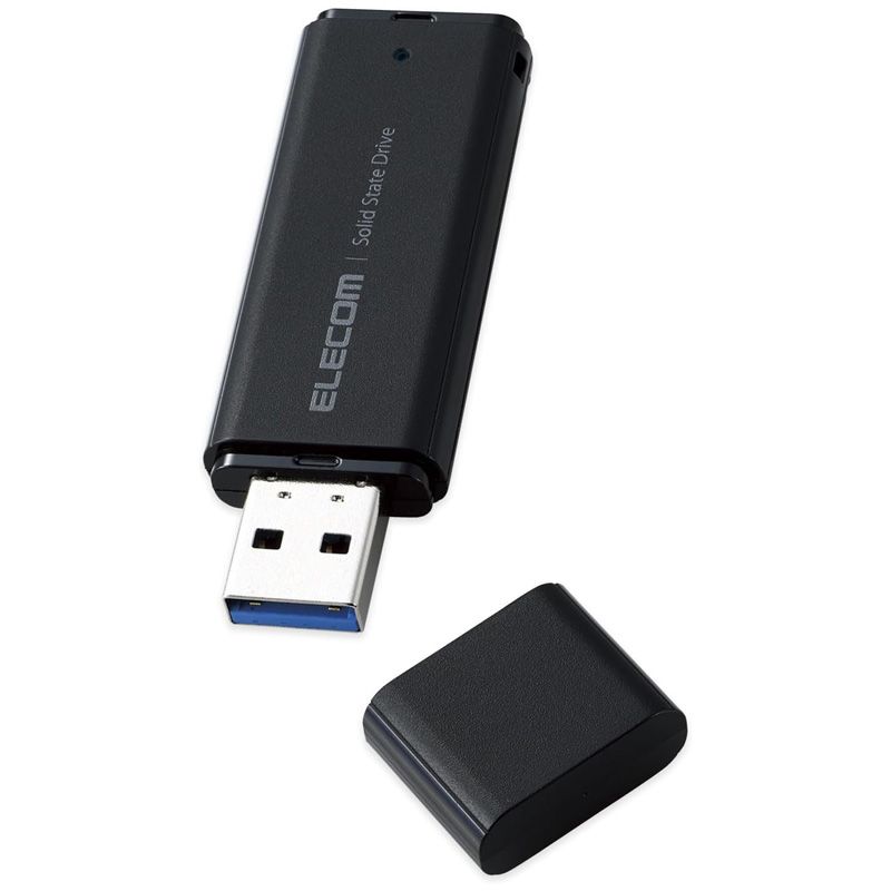 メーカー正規品 新品 ELECOM エレコム 外付けSSD 2TB ESD-EMC2000GBK USBメモリ型 超小型 高速転送 USB3.2対応