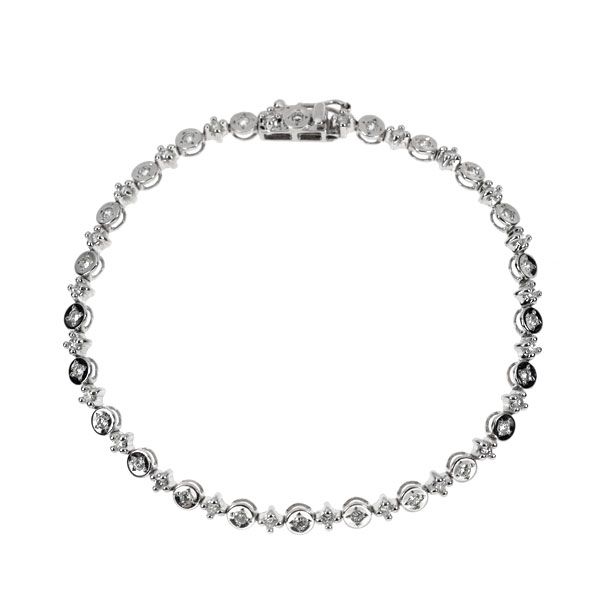 K18WG ダイヤモンド ブレスレット 1.00CT K18WG ダイヤモンド テニス 