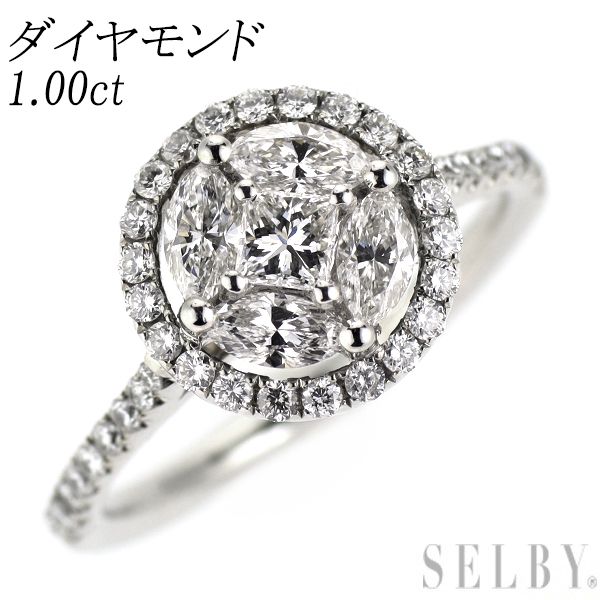K18WG ダイヤモンド リング 1.00ct