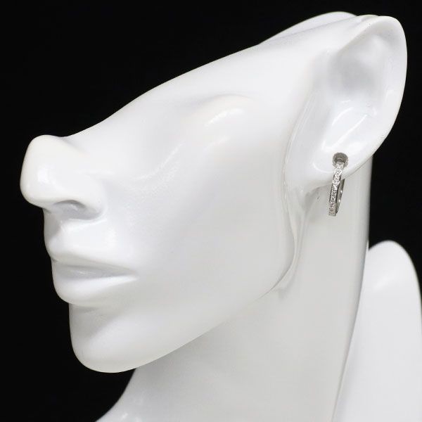ヴァンドーム青山 Pt950/ Pt900 ダイヤモンド フープピアス 0.20ct