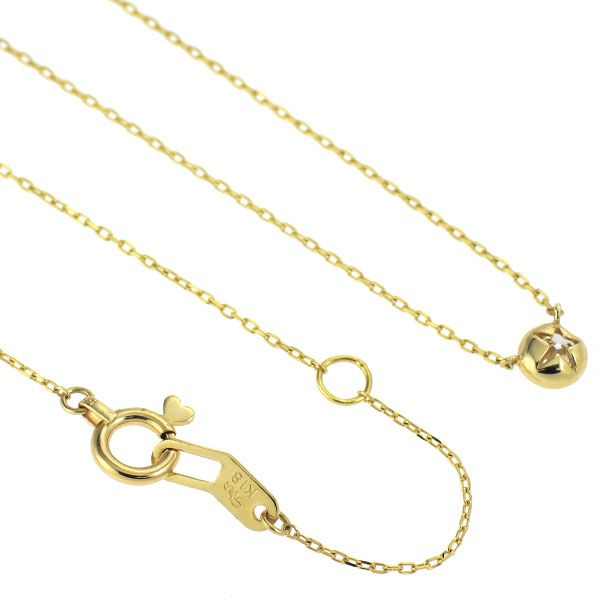 スタージュエリー K18YG ダイヤモンド ペンダントネックレス 0.06ct