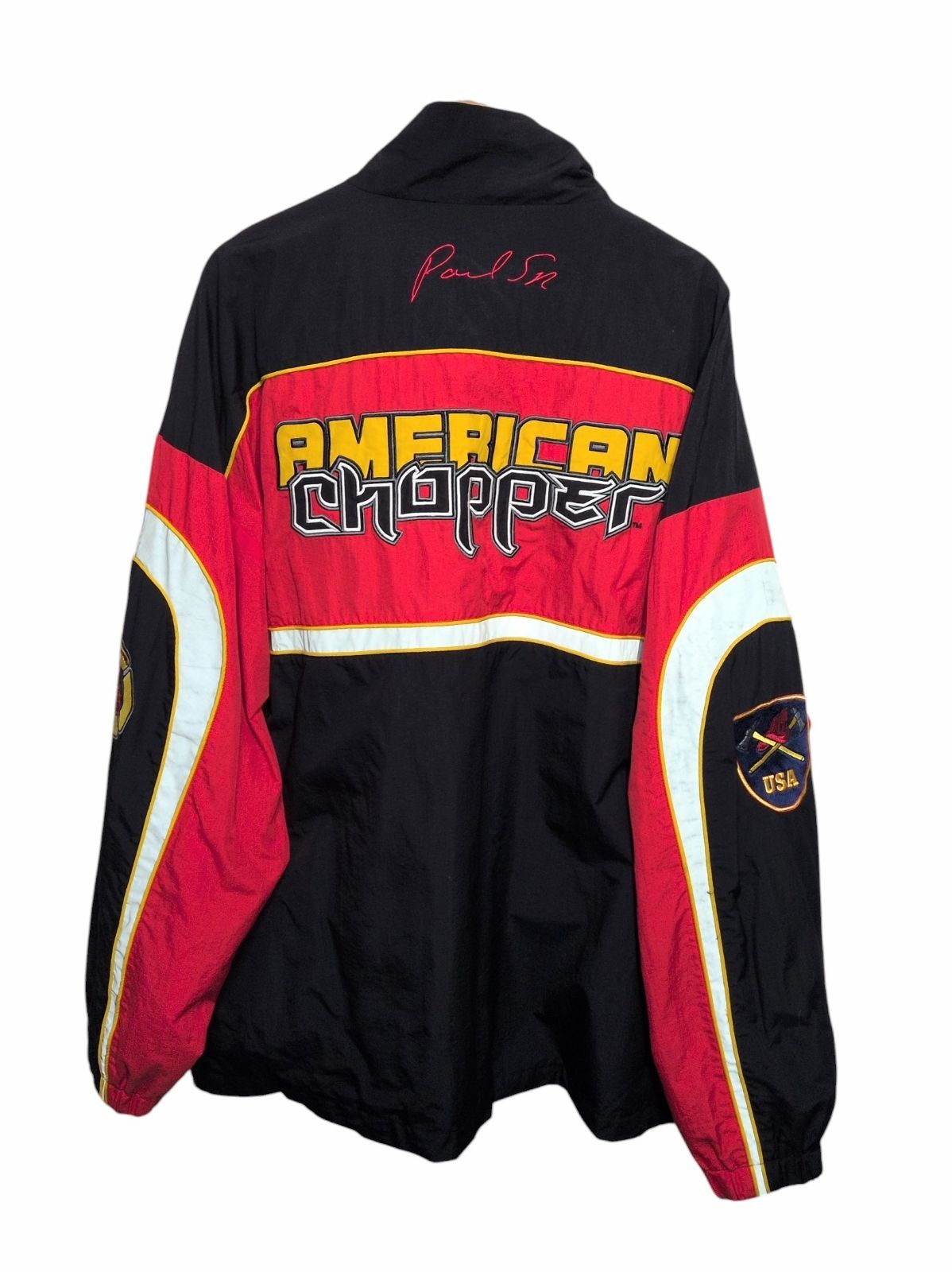 00s Racing Champions × AMERICAN CHOPPER アメリカンチョッパー Discovery公式 ナイロンジャケット XXL