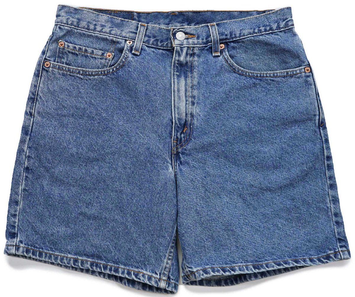 00s メキシコ製 Levi'sリーバイス 550 デニム ショートパンツ W34★ショーツ ハーフ オールド ジーンズ ワイド ルーズ リラックス