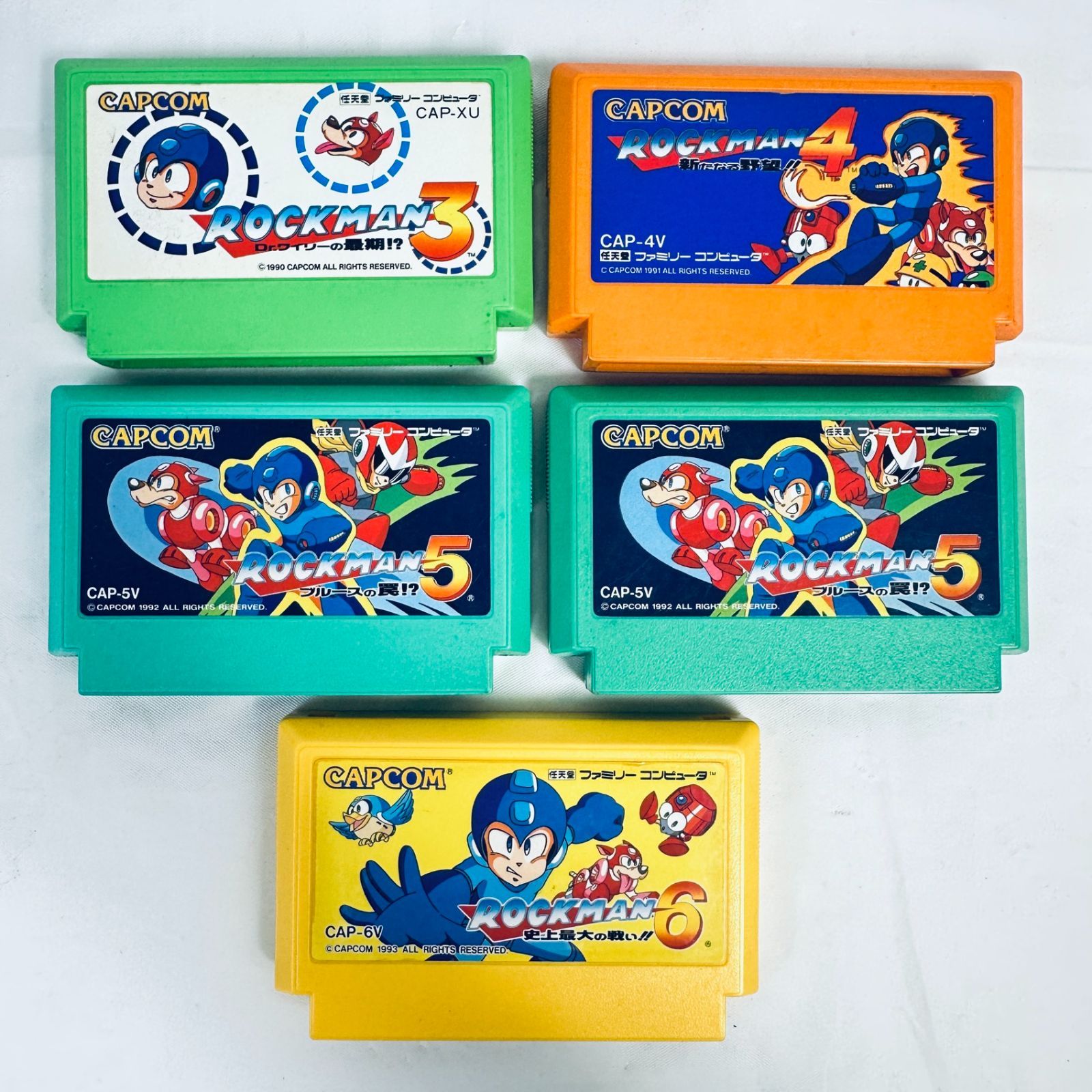 FC ファミコンソフト ロックマン 3 / 4 / 5 / 6 ソフトのみ 動作品 