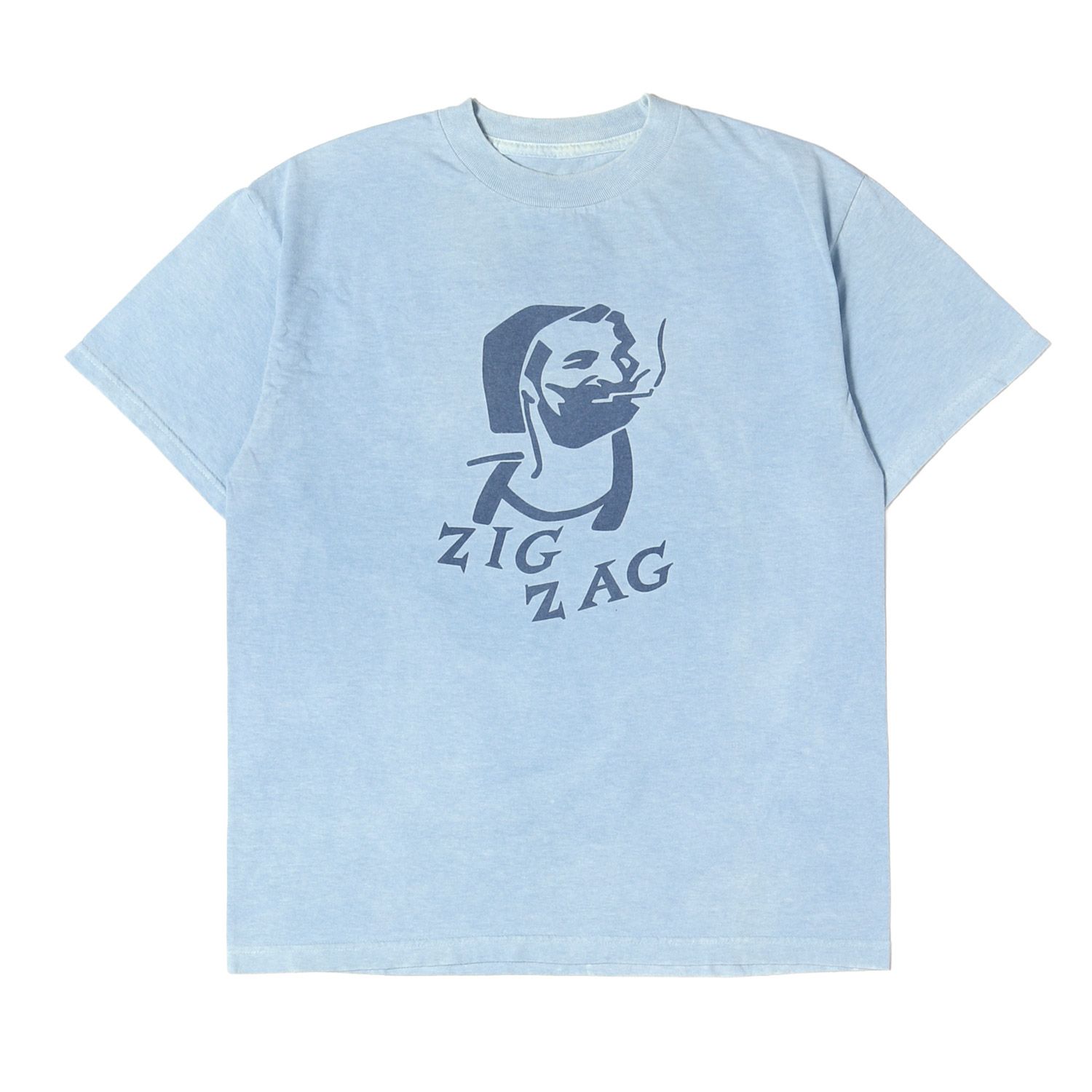 TENDERLOIN テンダーロイン Tシャツ ブルー サイズ:M ジグザグ グラフィック クルーネック Tシャツ T-TEE 4 / ZIG ZAG トップス カットソー 半袖【メンズ】【中古】