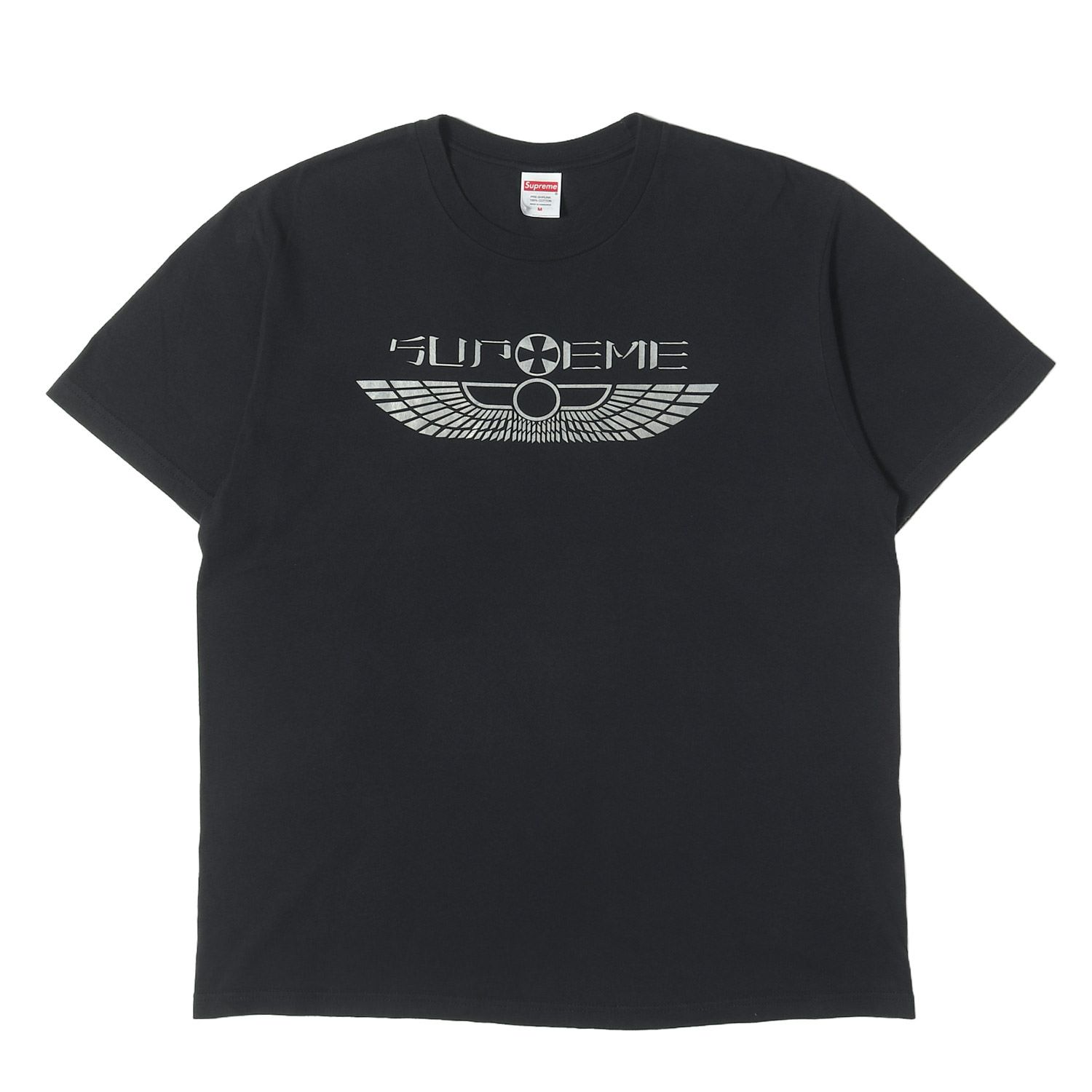 Supreme シュプリーム Tシャツ ブラック 黒 サイズ:M 25SS グラフィック ロゴ クルーネック Tシャツ Wings Tee トップス カットソー 半袖【メンズ】【中古】
