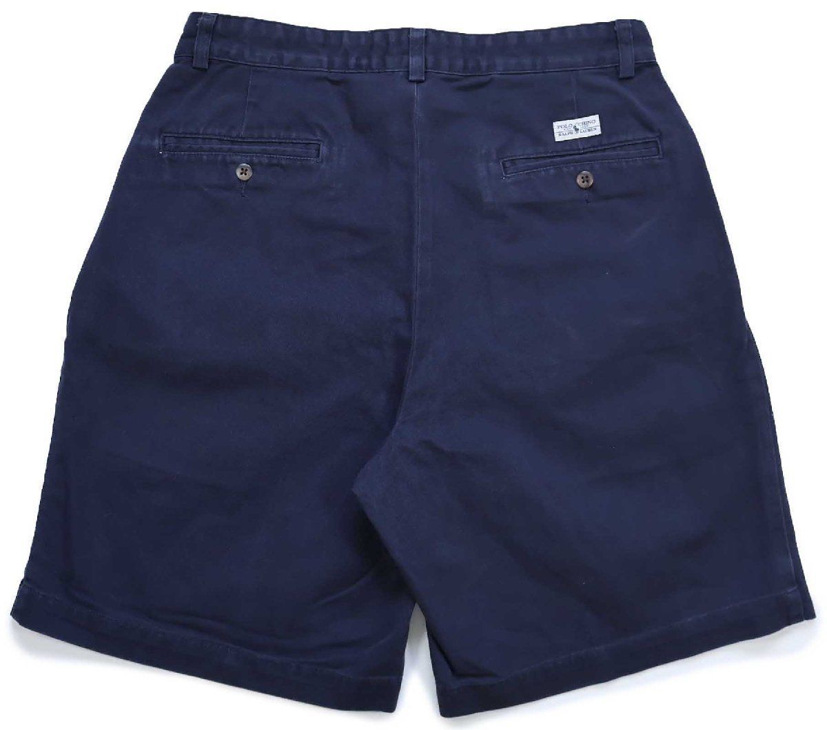 90s メキシコ製 ポロ ラルフローレン TYLER SHORT ツータック コットン チノ ショートパンツ 紺 W32★156 ショーツ ハーフ ビンテージ 90s メキシコ製 ポロ ラルフローレン TYLER SHORT ツータック コットン チノ ショートパンツ 紺 W32★156 ショーツ ハーフ ビンテージ