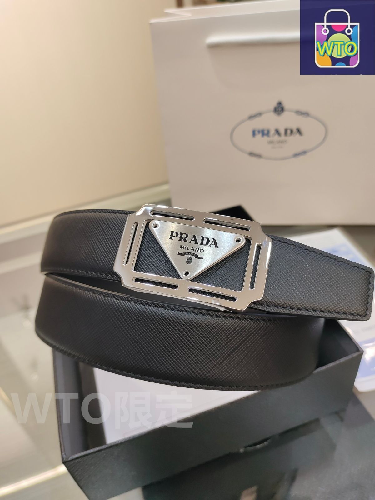今日WTO】Prada メンズオートロックベルト-JD48 - メルカリ
