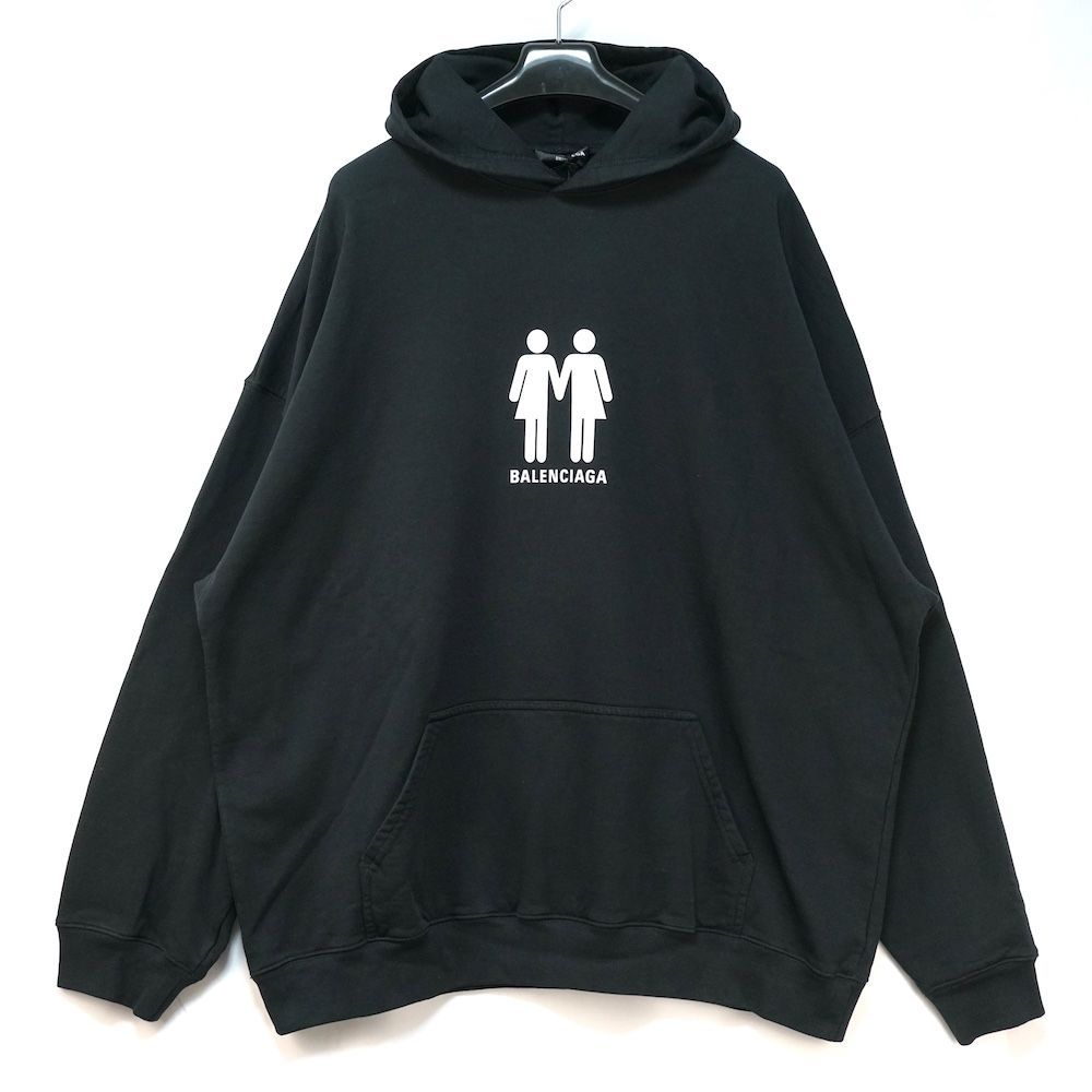 BALENCIAGA バレンシアガ 22AW Pride22 カップル グラフィック フーディ パーカー XSサイズ ブラック 651799 TMV03 新品未使用