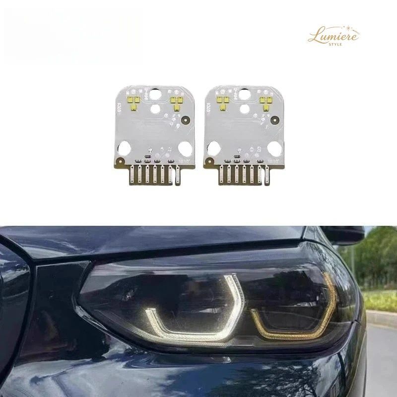 ホワイトエンジェルアイDRLボード 6002TZ0235 6002TZ0236 2018-2020 BMW X3 G04 G02 アダプティブLEDヘッドライトデイタイムランニングライ
