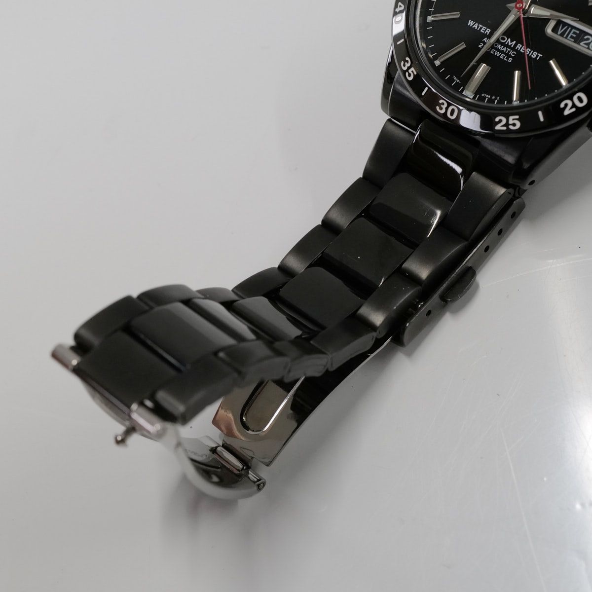 SEIKO 5 メンズ 腕時計 USED美品 海外モデル セイコー5 自動巻き 黒い