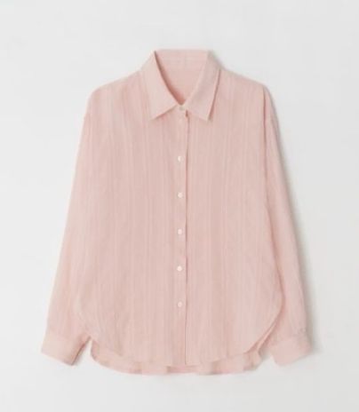 ショップリーズ The wish leeds レイ レース シャツ ピーチ