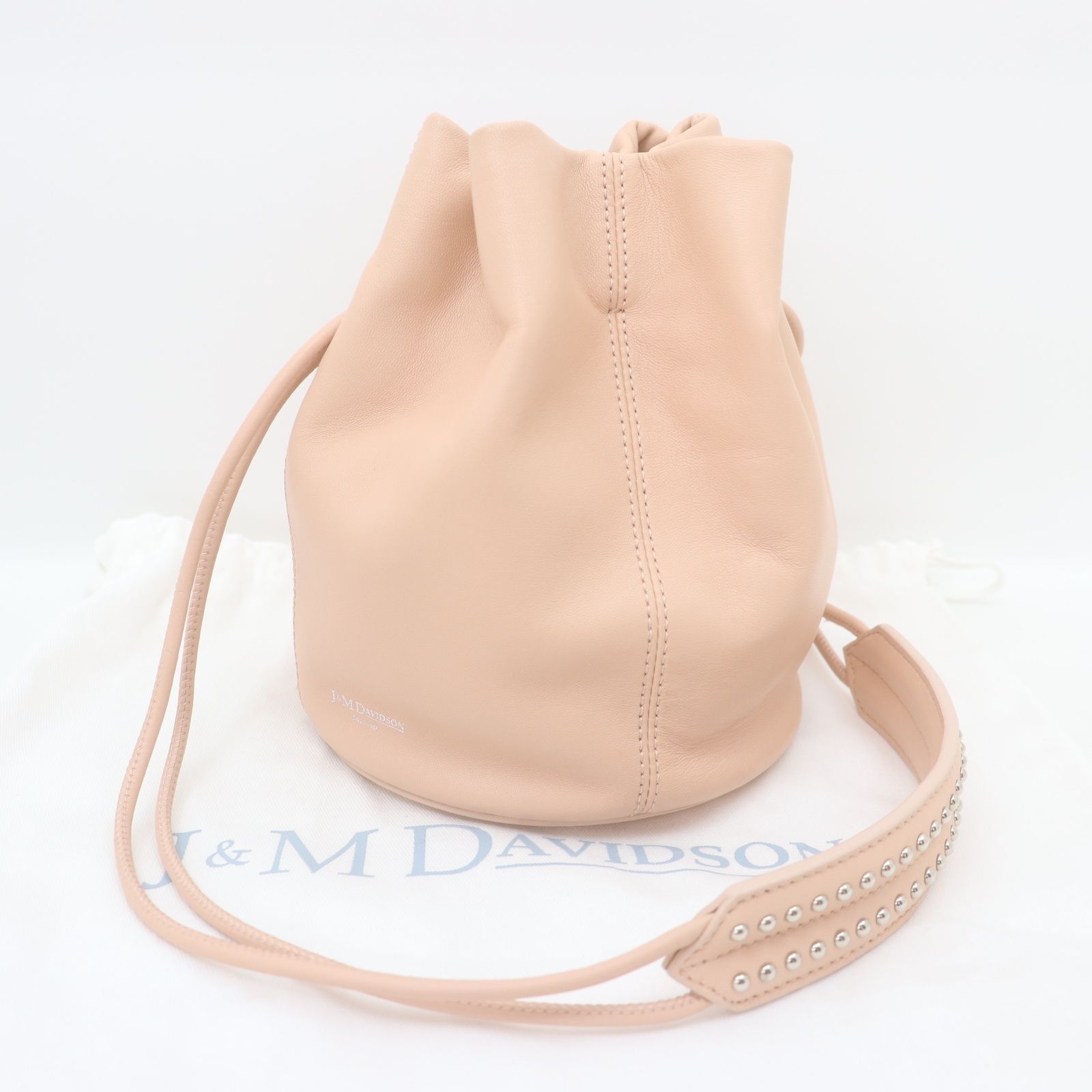 ITYYS8STLEPN 美品 J＆M DAVIDSON ジェイアンドエムデヴィッドソン ヌーベ バケット ミニ ショルダーバッグ ピンク レディース
