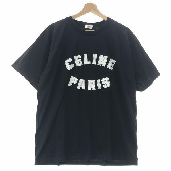 【中古】CELINE PARIS ロゴTシャツ L ブラック セリーヌ[10] 28,178円