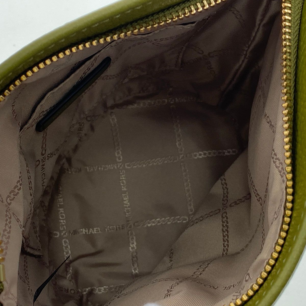 【値下げ】Michael Kors マイケルコース タウンゼント ペブレレザー 2WAYショルダーバッグ ショルダーバッグ 32R4G10C5L レディース レザー カーキ 中古