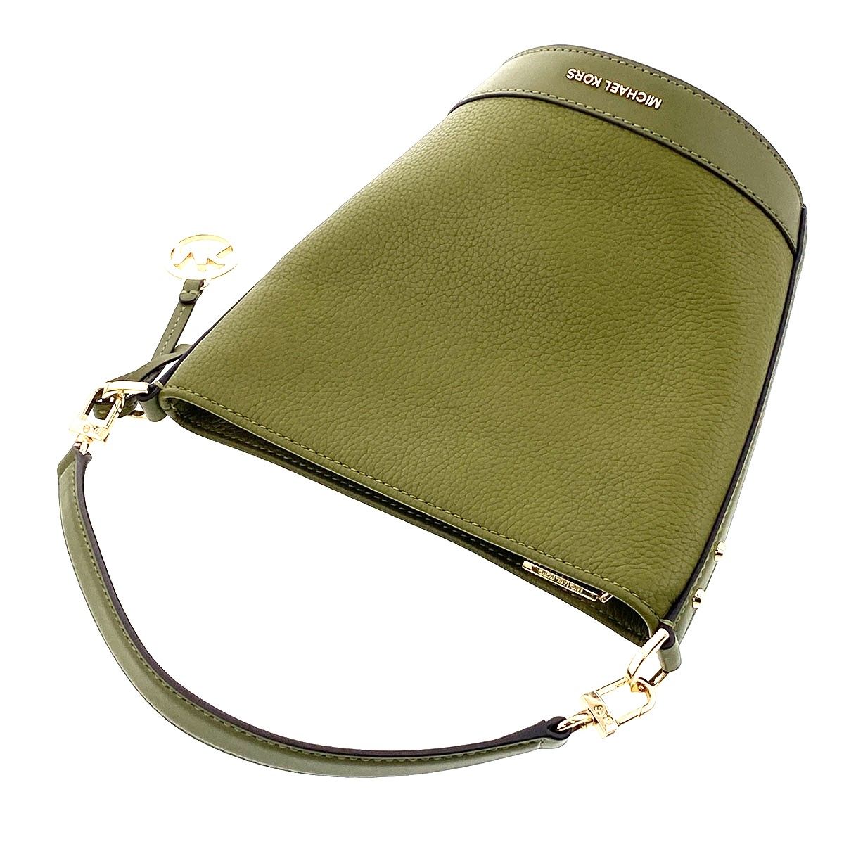 【値下げ】Michael Kors マイケルコース タウンゼント ペブレレザー 2WAYショルダーバッグ ショルダーバッグ 32R4G10C5L レディース レザー カーキ 中古
