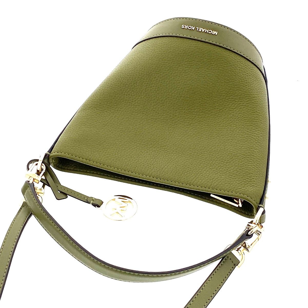 【値下げ】Michael Kors マイケルコース タウンゼント ペブレレザー 2WAYショルダーバッグ ショルダーバッグ 32R4G10C5L レディース レザー カーキ 中古