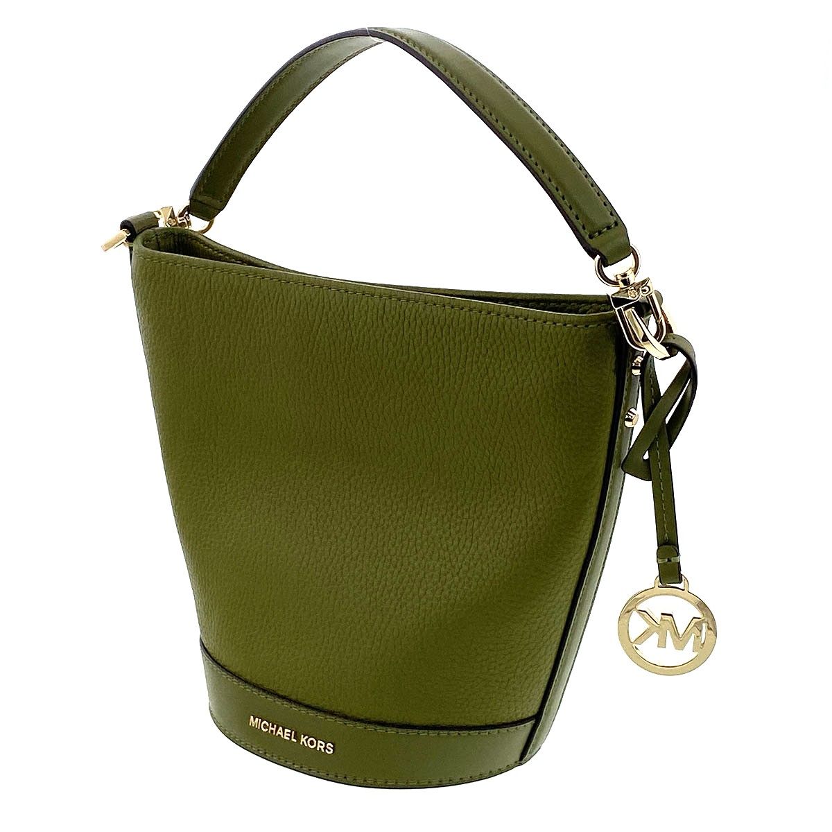 【値下げ】Michael Kors マイケルコース タウンゼント ペブレレザー 2WAYショルダーバッグ ショルダーバッグ 32R4G10C5L レディース レザー カーキ 中古