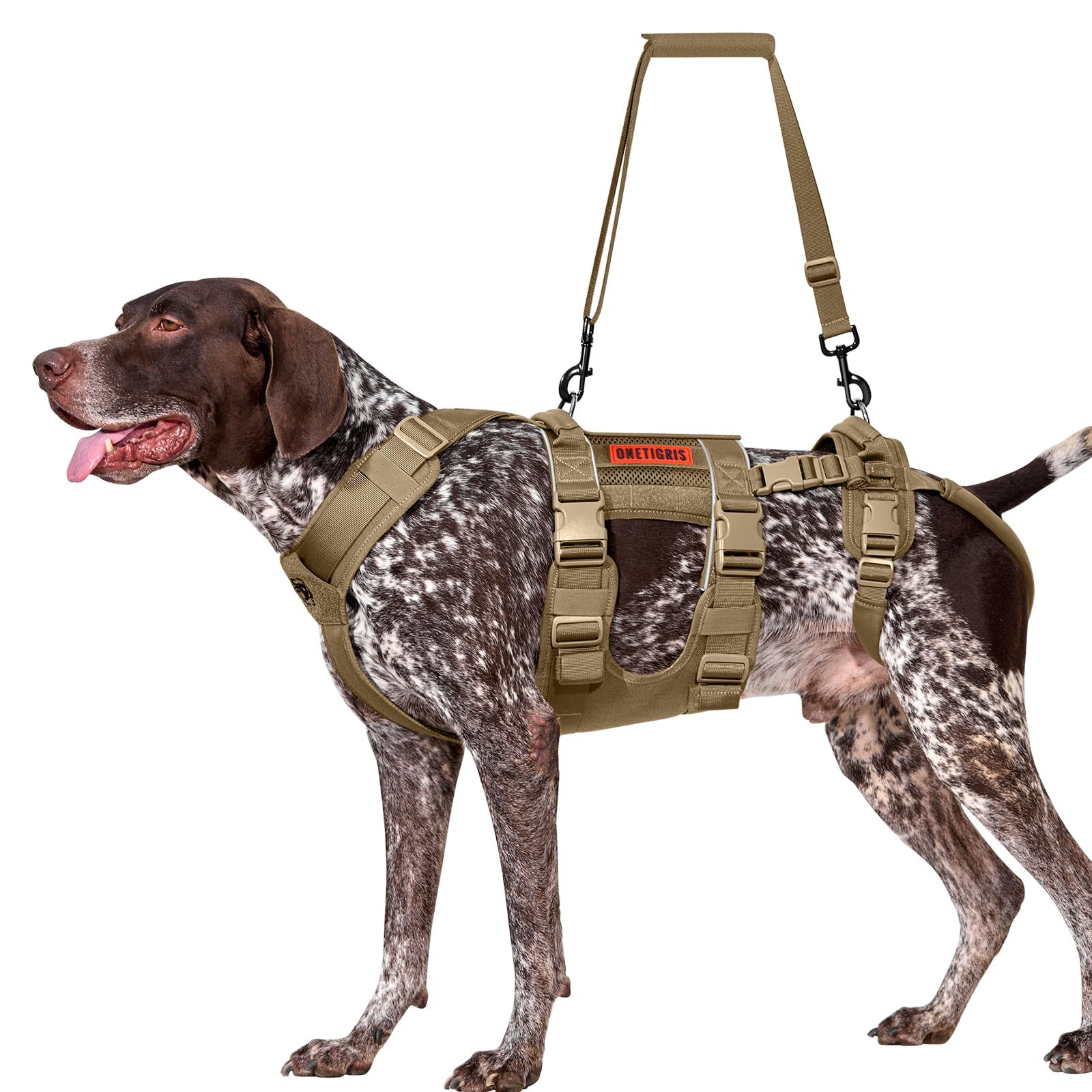 OneTigris ハーネス 犬 介護 歩行補助 介護ハーネス 高い通気性 犬 介護用品 お散歩 訓練 調整可能 中型犬/大型犬に向け 喉に優しい 1000Dメッシュナイロン 引っ張り防止 脱着簡単 張力分散 快復中 後ろ足 犬ハーネス 7,971円