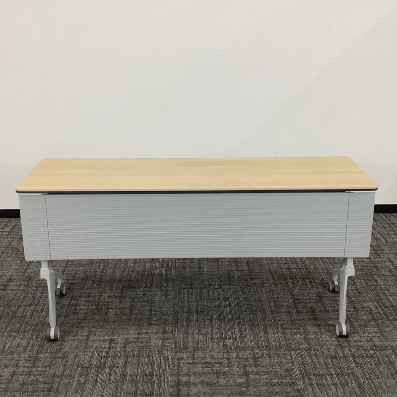 中古 ミーティングテーブル 2台セット ニトリ 幕板付き 
