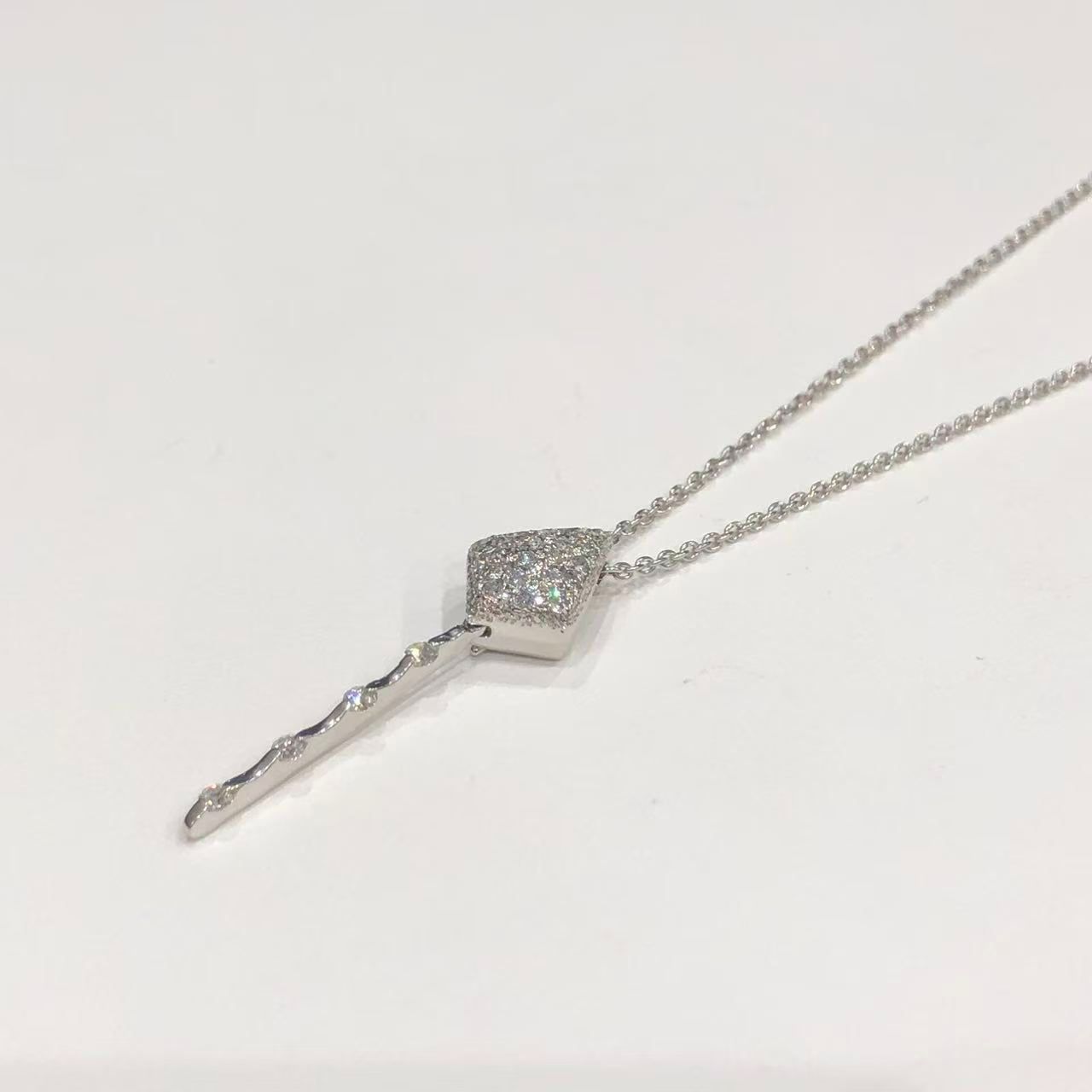 サザンクロス Southern Cross ネックレス Pt900 K18WG ダイヤモンド 0.50ct 46.5cm 片耳ピアス兼用 レディース【中古】