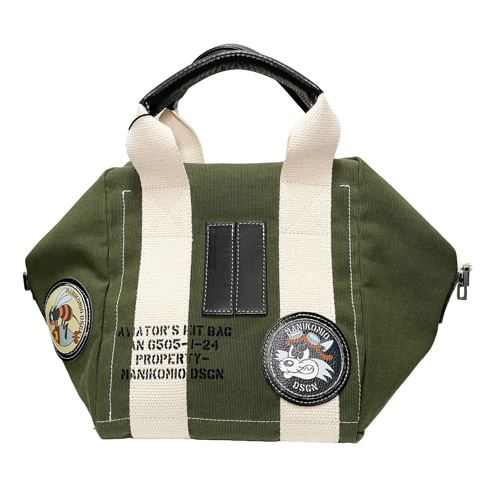 MANIKOMIO DSGN マニコミオ デザイン LADY24 PATCH / NEW TENT CAMP MILITARY レディ24 キューブ型 2WAYバッグ / イタリア ユニセックス