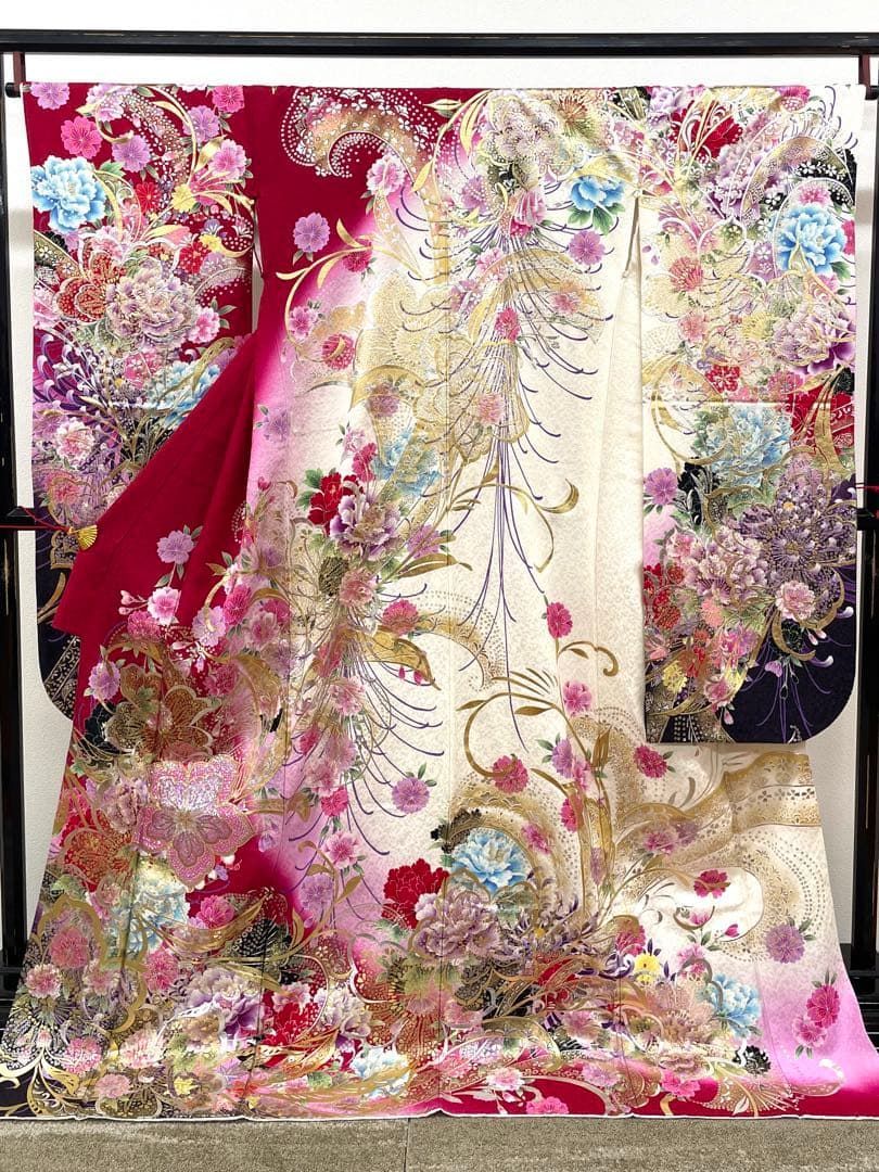 振袖 銀通し スパンコール 金彩 銀彩 身丈177cm MO3845