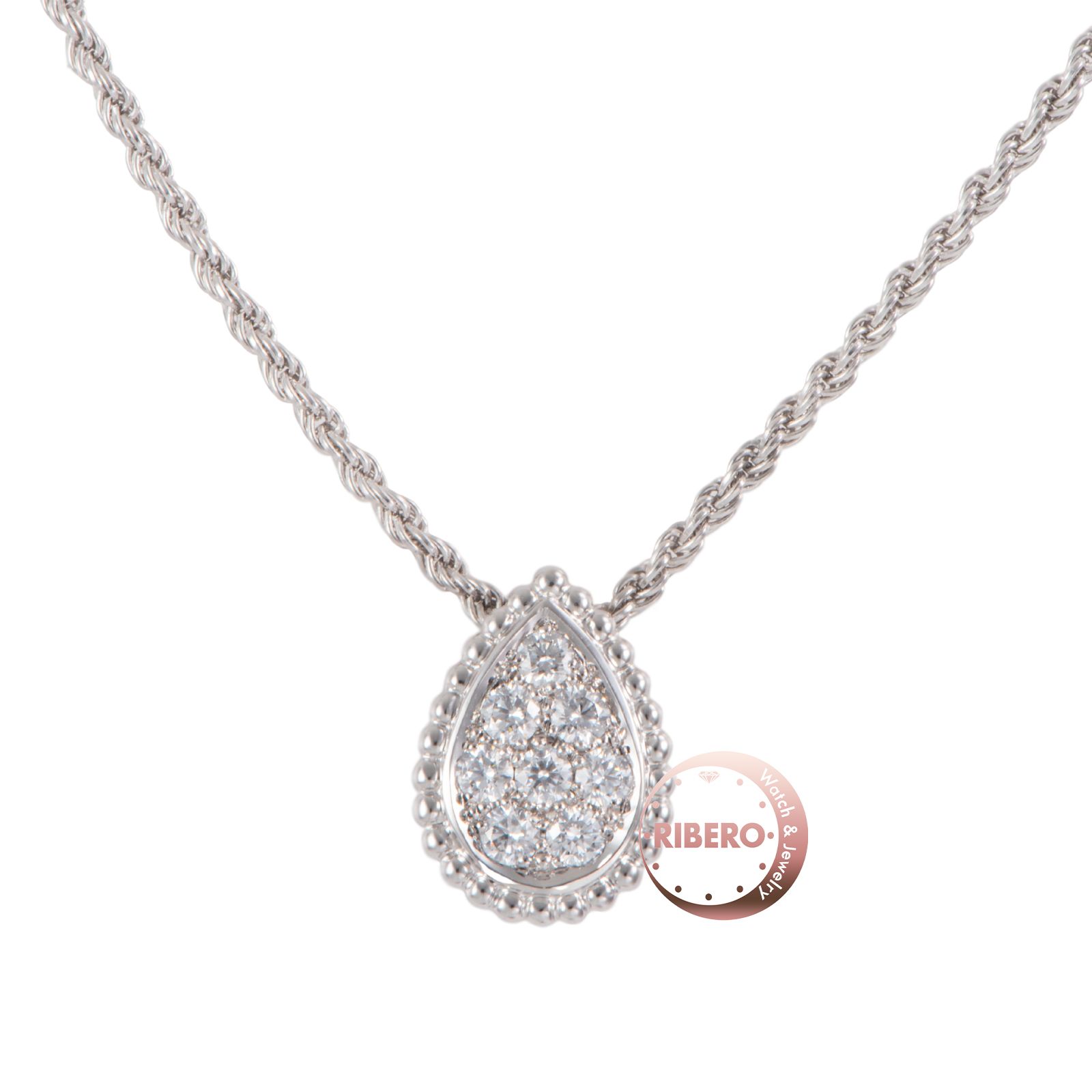 Boucheron ブシュロン セルパンボエム ペンダント スモール JPN00466 ネックレス K18WG ダイヤモンド シルバー【中古】