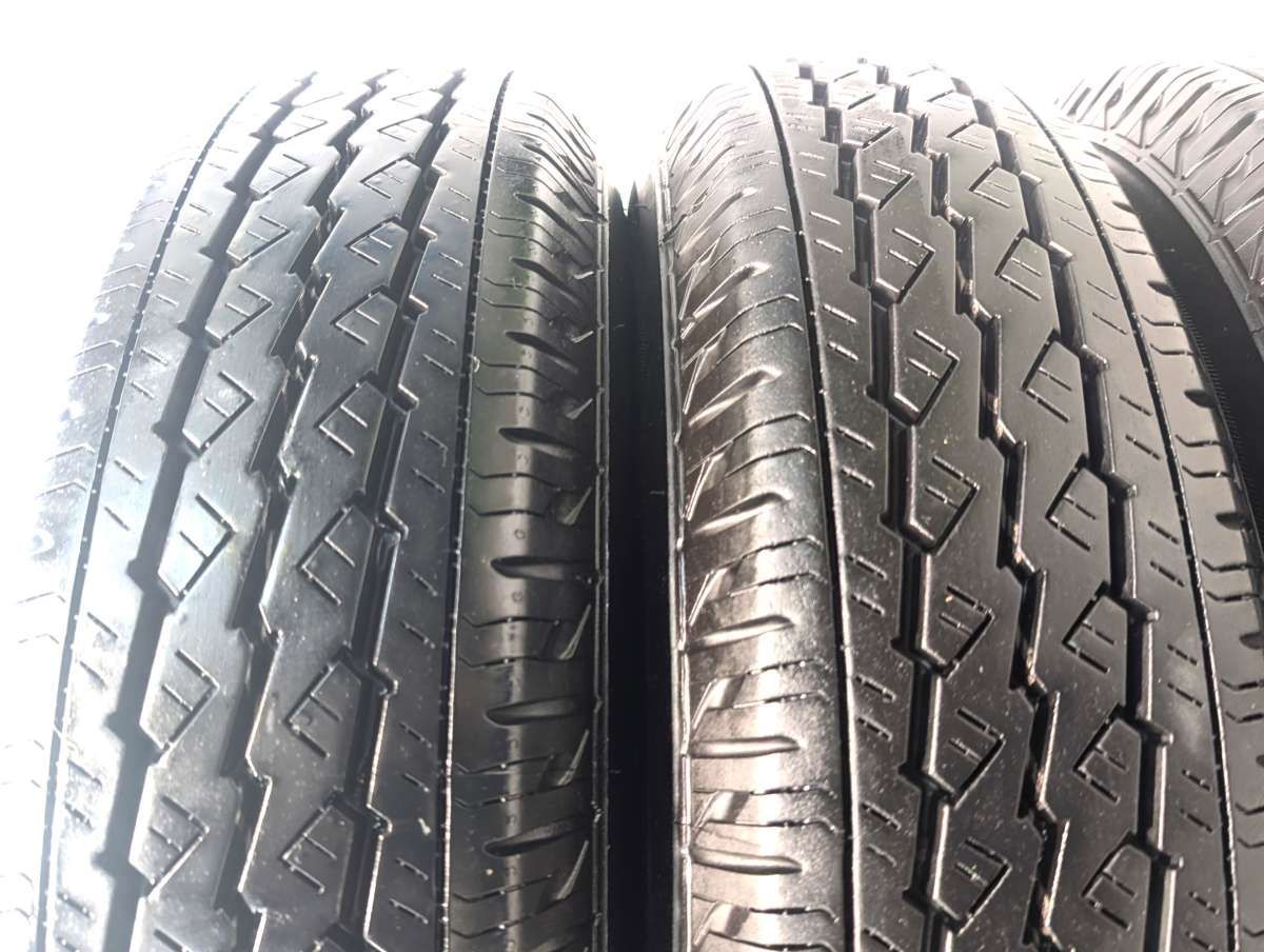 165R13 6PR ブリヂストン V600 日産純正 13x5.0 100-4穴 中古タイヤ