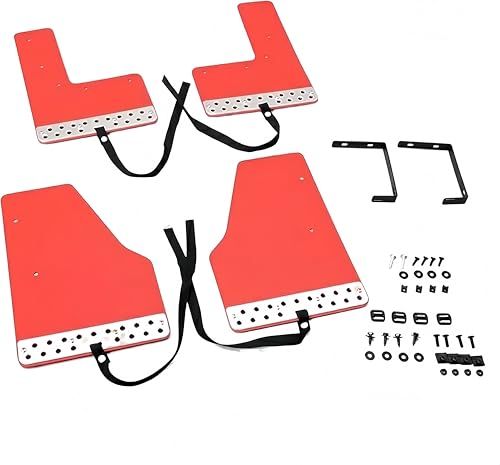 NV350 E26 キャラバン 前期/後期 H24年6月? マッドガード 外装パネル マッド フラップ 泥除け 専用設計 1台分 EVA樹脂製 レッド★m cf3f00d7