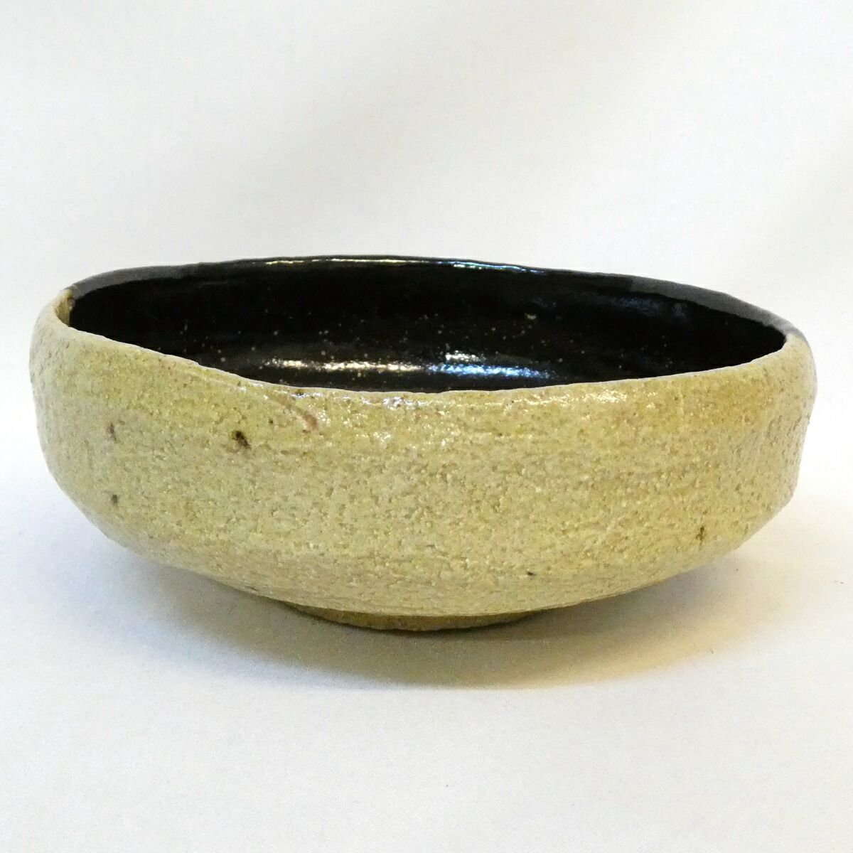 六月の特売品】佐々木松楽作 掛分 黒平茶碗 茶道具 紙箱【中古 美品