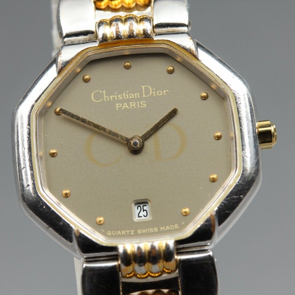 【稼働品】Christian Dior オクタゴン 48.203 クオーツ レディース #17431