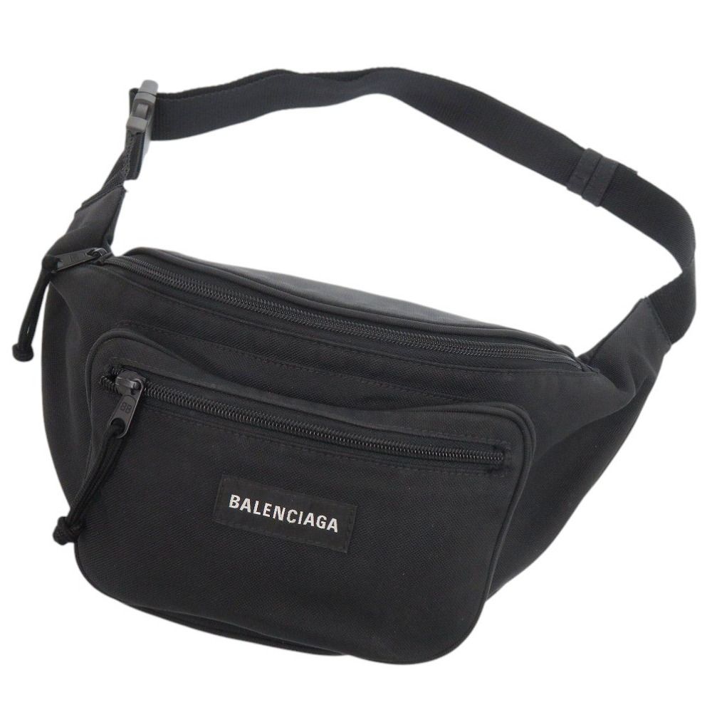 美品 バレンシアガ エクスプローラー 482389 ブラック ボディバッグ ウエストバッグ 黒 1630【中古】BALENCIAGA メンズ 美品 バレンシアガ エクスプローラー 482389 ブラック ボディバッグ