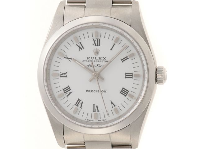 ROLEX ロレックス ウォッチ エアキング 時計 14000 腕時計 ステンレススチール ホワイト 自動巻き メンズ【432】2148104011961