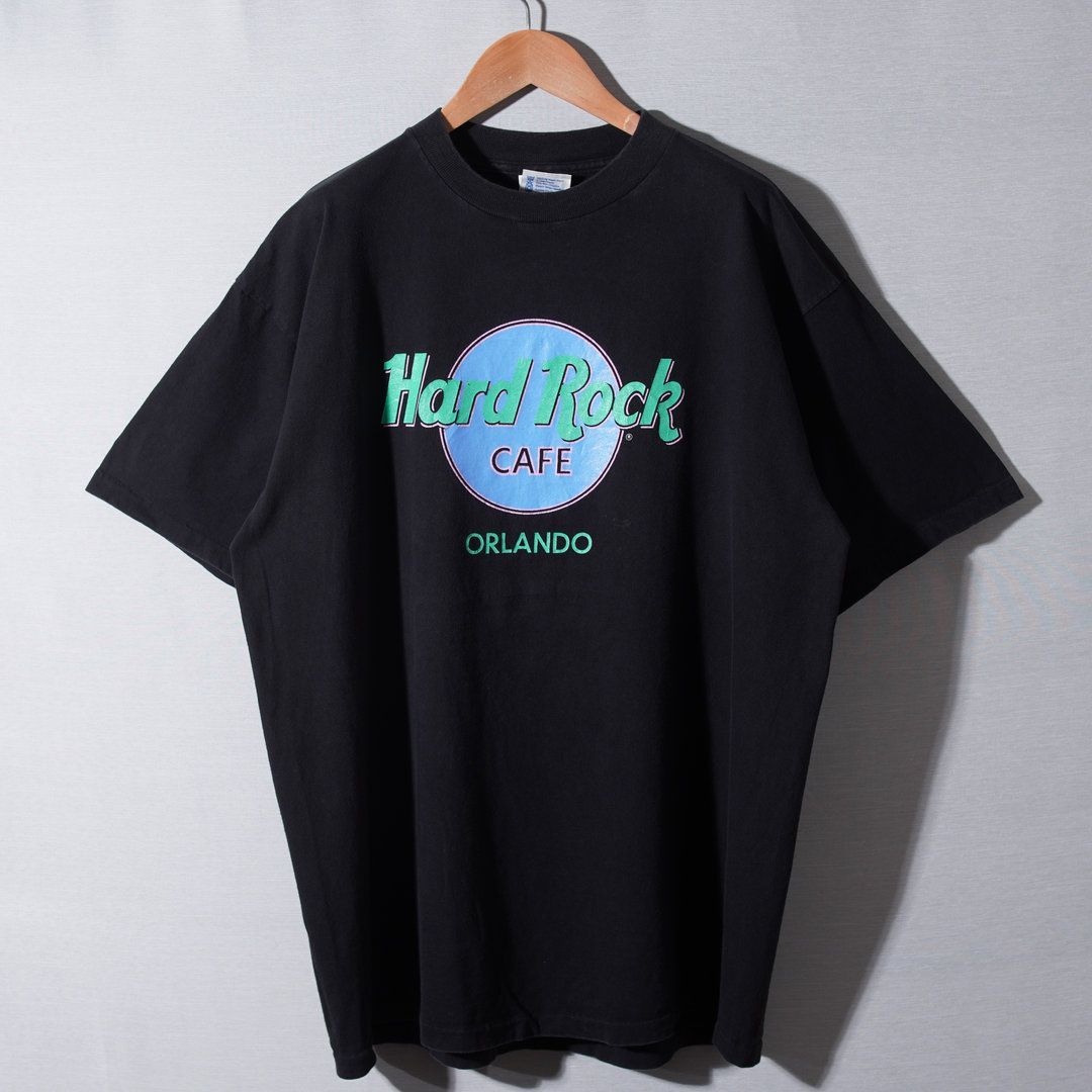 古着 90s USA製 Hard On Cafe ハードロック パロディ Tシャツ L 古着 