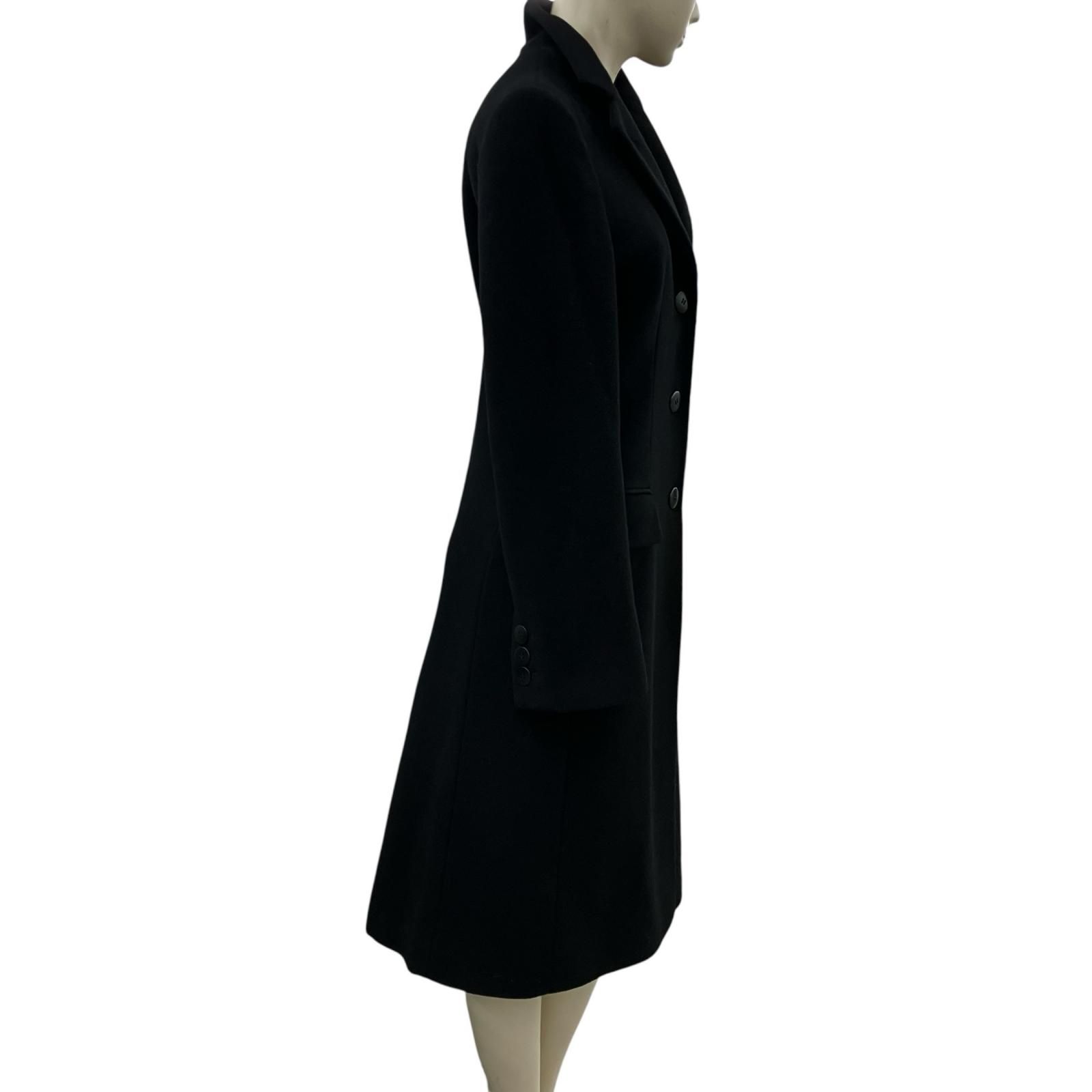 186005 現状品 ARMANI アルマーニ ウールロングコート ブラック 38