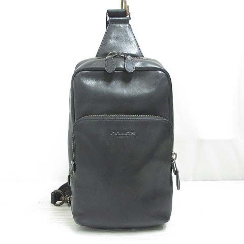 コーチ COACH ゴッサム パック ボディ バッグ CC108 レザー ブラック 黒 ショルダー 保存袋付き ☆AA★ 19,637円
