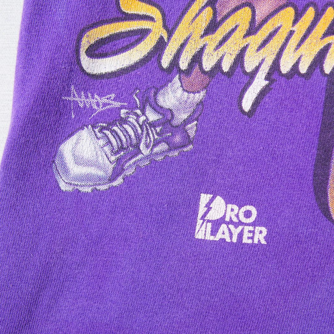 90s USA製 NBA レイカーズ LAKERS Tシャツ M パープル シャキール