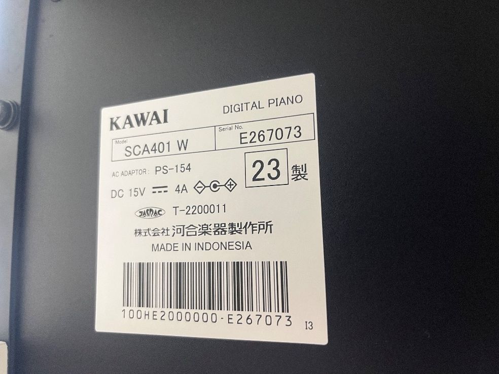 ☆91807【電子ピアノ】KAWAI SCA401W 23年製 - メルカリ
