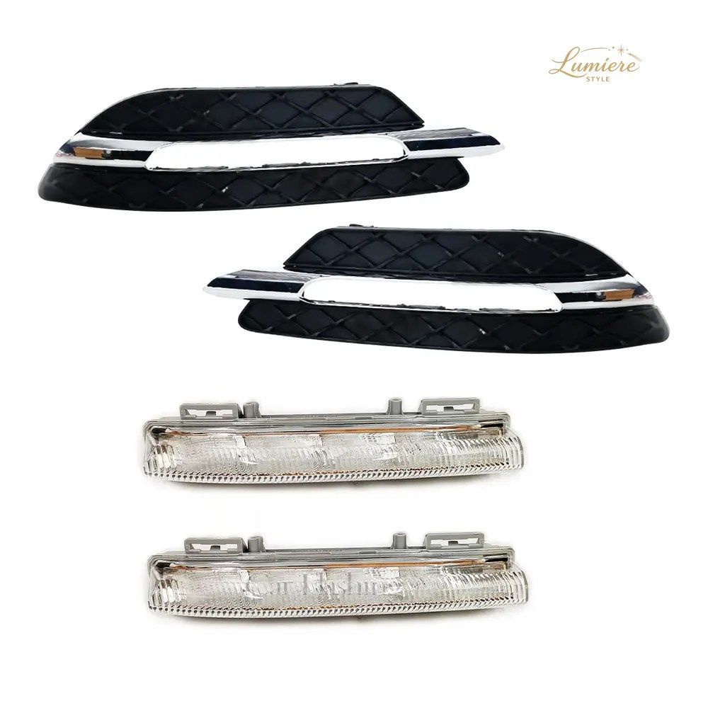 LED DRL メルセデスベンツ W204 C200 C260 C300 Cクラス 2011 2012 2013 デイタイムランニングライト フロントバンパーグリル フォグランプ 12,435円