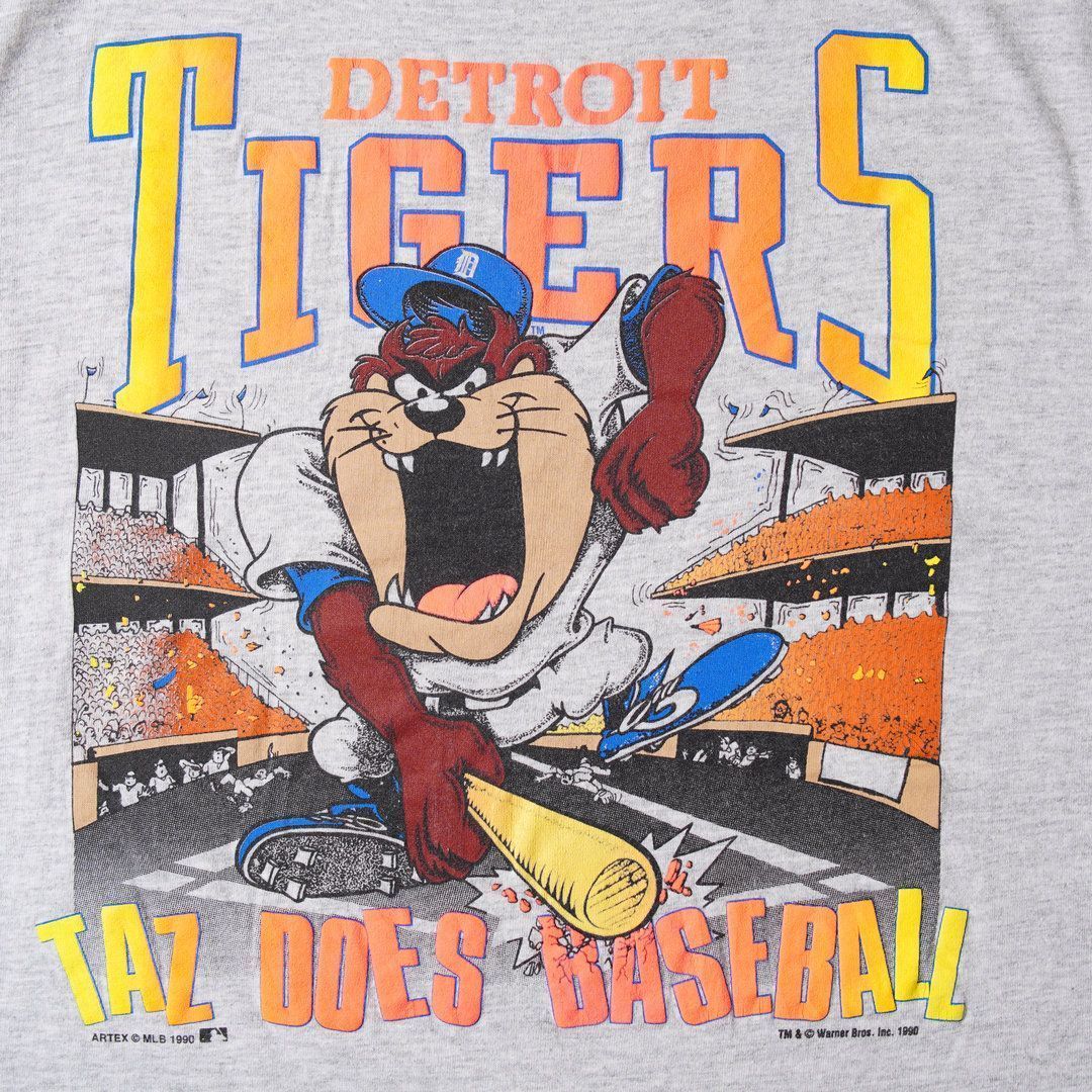 90s USA製 1990年製 タズマニアンデビル × デトロイト タイガース MLB