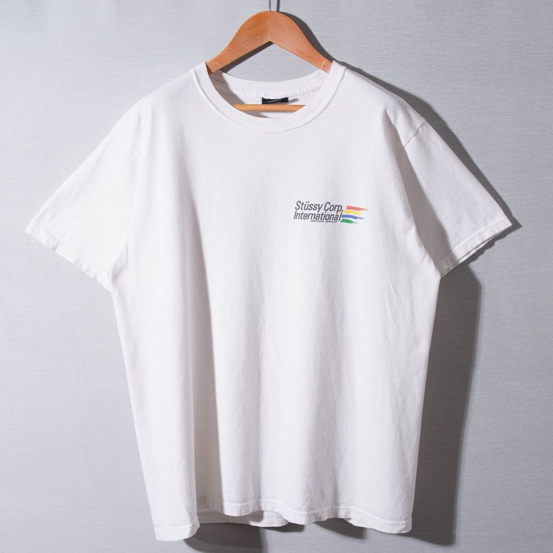 Stussy ステューシー Tシャツ M ホワイト 00s 黒タグ メキシコ製