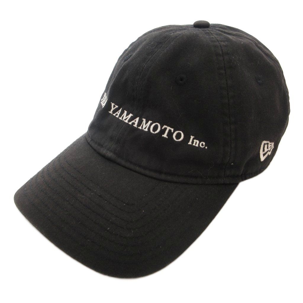 ニューエラ NEW ERA ×ヨウジヤマモト YOHJI YAMAMOTO クロスストラップキャップ 帽子 ロゴ刺繍 黒 ブラック GN-H96-868 /GV ■GY50