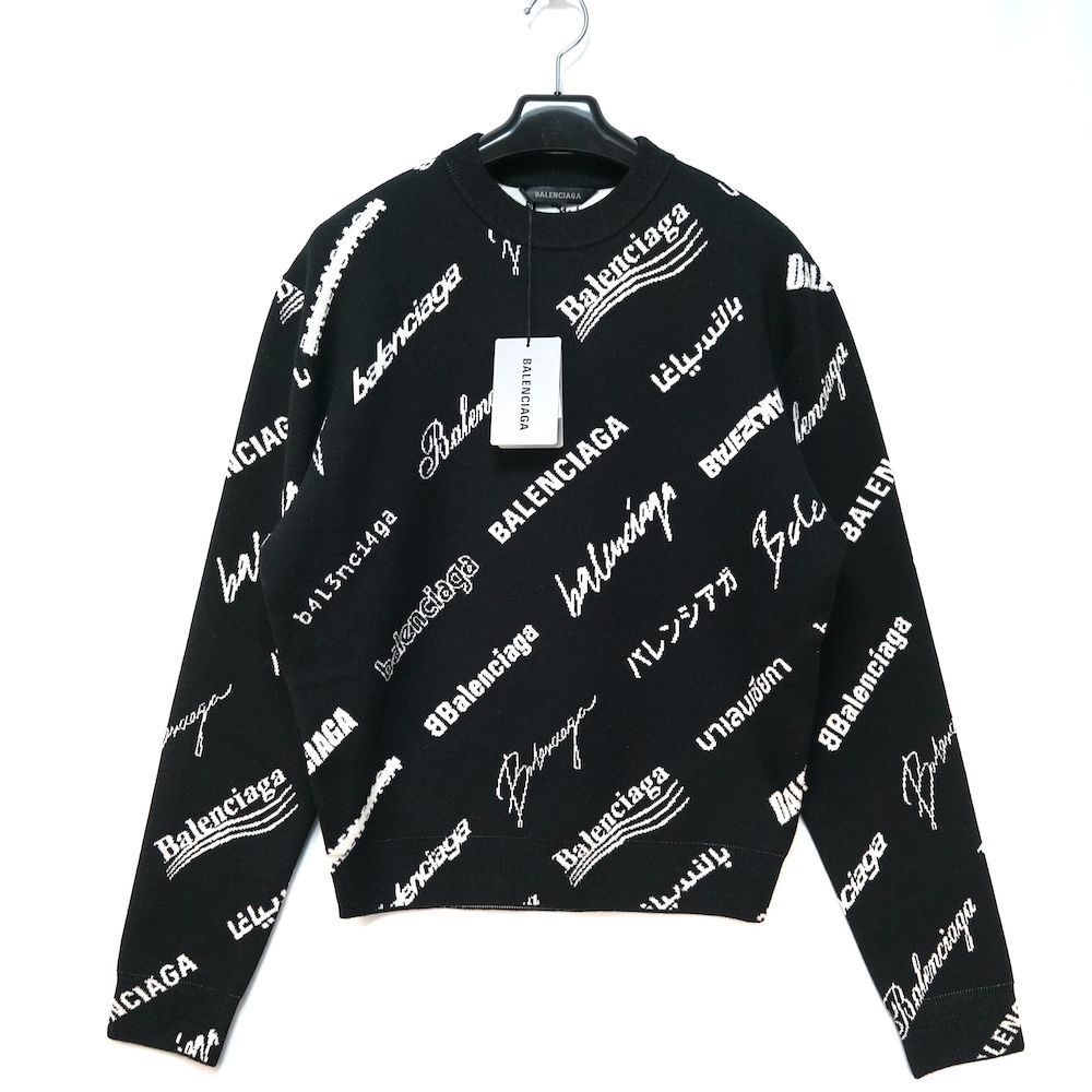 BALENCIAGA バレンシアガ ロゴマニア オールオーバー ニット セーター