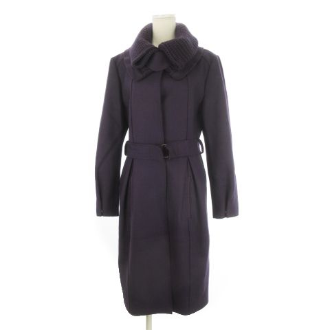 フィロソフィーディアルベルタフェレッティ PHILOSOPHY di ALBERTA FERRETTI コート ウール 紫 パープル 無地 ベルト付き 長袖 06085735 /CK4 ■GY50