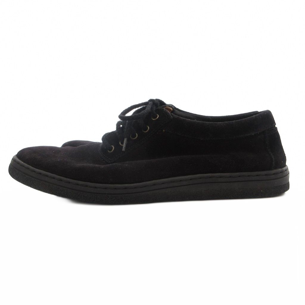 サルヴァトーレフェラガモ Salvatore Ferragamo ローカットスニーカー シューズ スエード レザー 6.5 黒 ブラック /GV ■GY50
