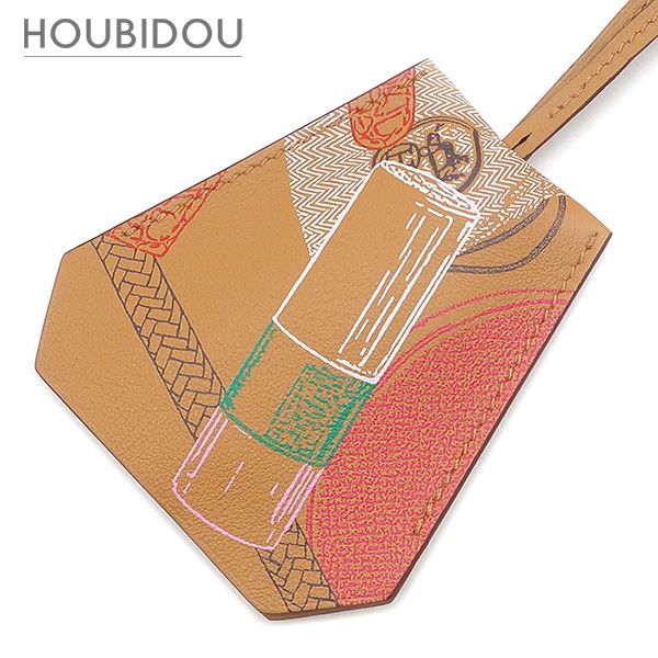 エルメス HERMES キーリング クロシェット インアンドアウト スイフト ビスキュイ シルバー金具 IN&OUT B 【箱】【中古】