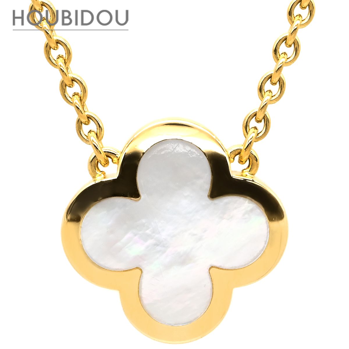 ヴァンクリーフアーペル Van Cleef & Arpels ネックレス ピュア アルハンブラ パールホワイトXイエローゴールド 750YG 18K 18金 シェル VCARA39700【中古】